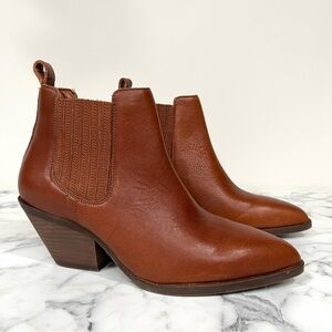 Portland Leather Patina western ankle boots brown size 7